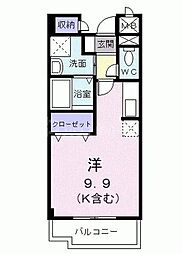 フロリーレン・セキ ワンルームの間取図画像