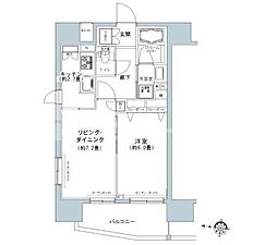 パークキューブ板橋本町 1LDKの間取図画像