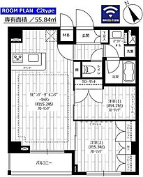 ステージグランデ尾久 2LDKの間取図画像