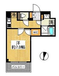 ルーブル赤羽台 1Kの間取図画像