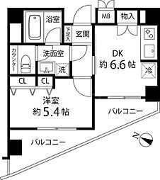 グレイスコート志村三丁目 1DKの間取図画像