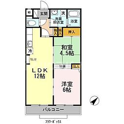 ロワール赤塚 2LDKの間取図画像