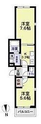 クレリア高島平 1LDKの間取図画像