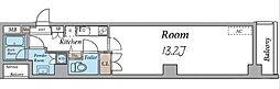 常盤台レジデンス 1Kの間取図画像