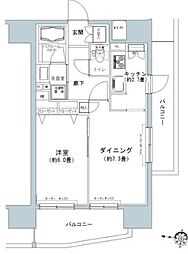 パークキューブ板橋本町 1LDKの間取図画像