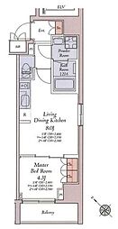 HAYANO Residence 大塚 1LDKの間取図画像