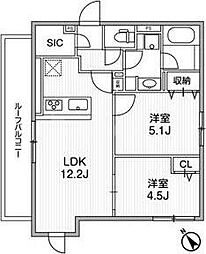 ラヴィエール滝野川 2LDKの間取図画像