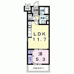 ソレアード志茂 1LDKの間取図画像