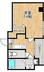 グランステージ東池袋 1Kの間取図画像