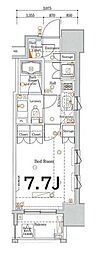 ウィルヴェール東十条 1Kの間取図画像