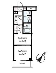 ARCOBALENO TOBU-NERIMA 2Kの間取図画像