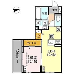 La Douceur戸田公園 1LDKの間取図画像