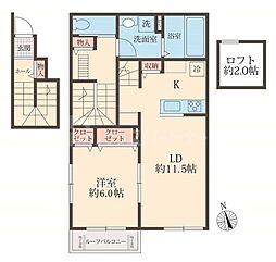 北区赤羽3丁目アパート 1LDKの間取図画像