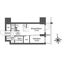 COMFORIA王子 1DKの間取図画像