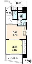 グリーンコート 1DKの間取図画像
