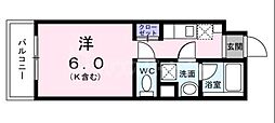 bluepalette新宿中落合 ワンルームの間取図画像
