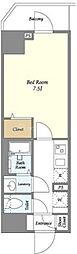 グランカーサ王子 1Kの間取図画像