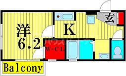 CASADC 1Kの間取図画像