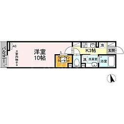 パティオ池袋 1Kの間取図画像