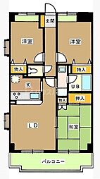 ボヌール高松 3LDKの間取図画像