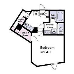 豊島区目白5丁目マンション 1SKの間取図画像