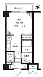 パルメゾン見次公園 1Kの間取図画像