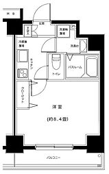 グランフォース王子 1Kの間取図画像