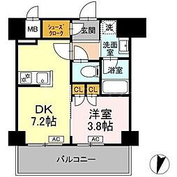 ロイジェント豊島園 1DKの間取図画像
