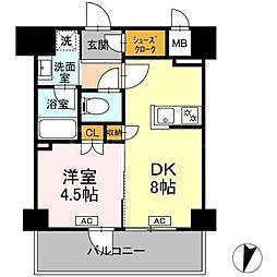 ロイジェント豊島園 1DKの間取図画像