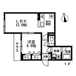 ドエルシャトー 1LDKの間取図画像