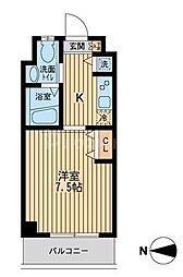 サンライズ中十条2 1Kの間取図画像