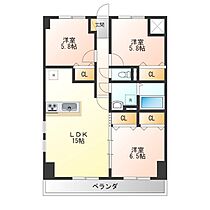 グラース　リオ 108 ｜ 栃木県宇都宮市今泉３丁目12-1（賃貸マンション3LDK・1階・76.00㎡） その2