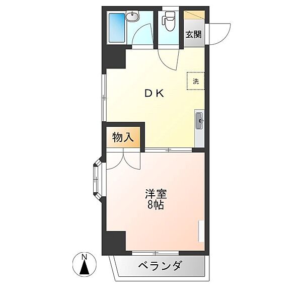 エール・ド・シャトーI 501｜栃木県宇都宮市花房２丁目(賃貸マンション1DK・5階・29.54㎡)の写真 その2