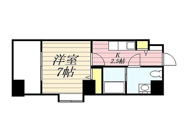 グリーンズ平尾 ｜福岡県福岡市南区那の川2丁目(賃貸マンション1K・3階・24.90㎡)の写真 その2