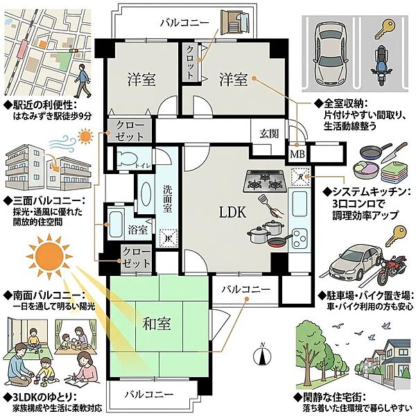 間取りを拡大表示