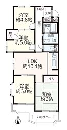 エクレール貴船 4LDKの間取図画像