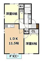 ブロード・イン・月輪A 102 ｜ 埼玉県比企郡滑川町月の輪６丁目7-17（賃貸アパート2LDK・1階・53.72㎡） その2