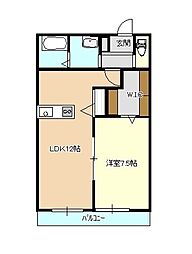 オリオン・リトル・ハウス 1LDKの間取図画像