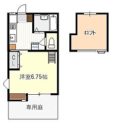 メゾンアンフィニー 1Kの間取図画像