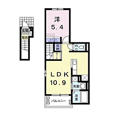 メゾンイーストセブン 1LDKの間取図画像