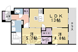 グランメゾン ヒラキ 2LDKの間取図画像