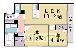 シャーメゾン シン 2LDKの間取図画像
