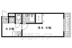 エクセレント秋桜 1Kの間取図画像