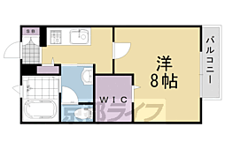 カーサ・ミア 1Kの間取図画像