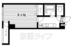 エレガンス岡崎 1Kの間取図画像