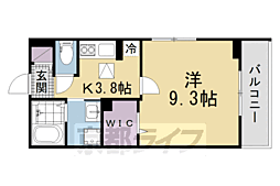 ハイドレンジア くずは 1Kの間取図画像