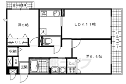 PROPREOTOWA 2LDKの間取図画像