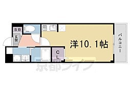 サジタリアス京田辺 ワンルームの間取図画像