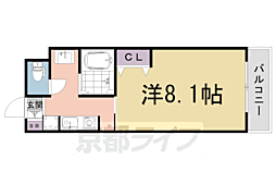 NUテラス京大前 1Kの間取図画像