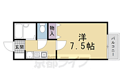 フィオーレ芝本 1Kの間取図画像